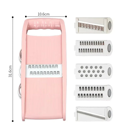 Easy 5-in-1 Manual Vegetable Chopper and Slicer
