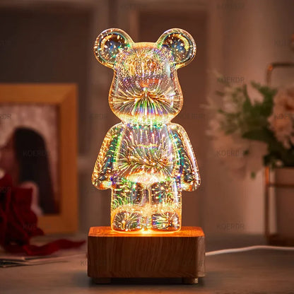 Colorful LED Fireworks Night Light Lamp