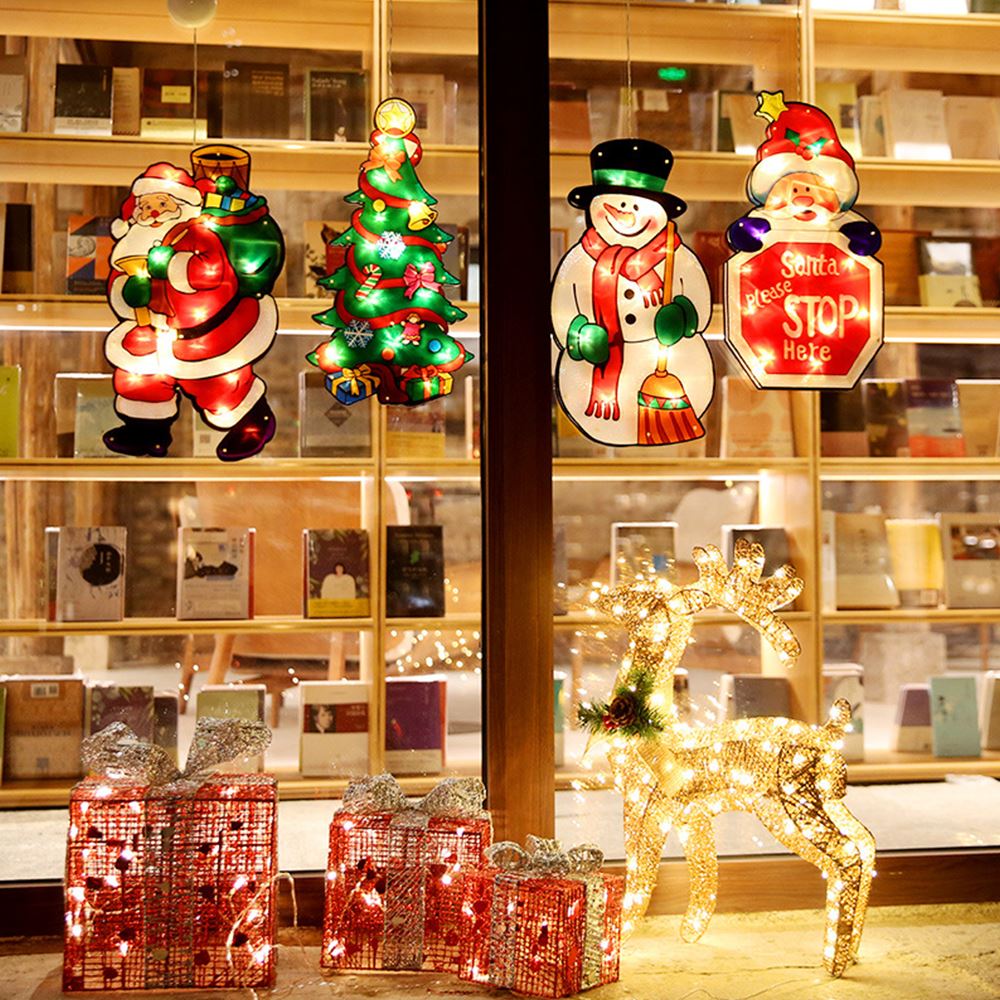 Colorful Christmas Window String Lights
