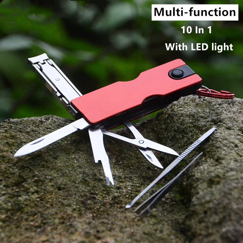 Practical 10in1 Steel Multi Tool Keychain - Fesara