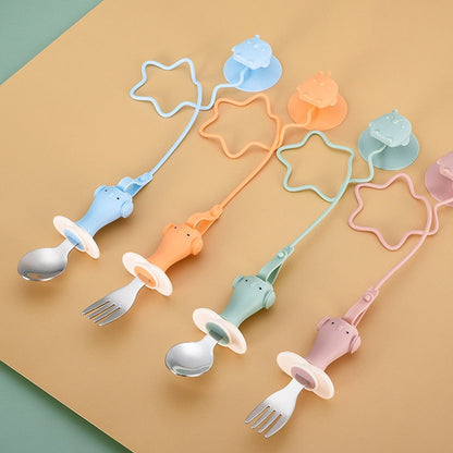 Safe Baby Feeding Spoon Fork Set