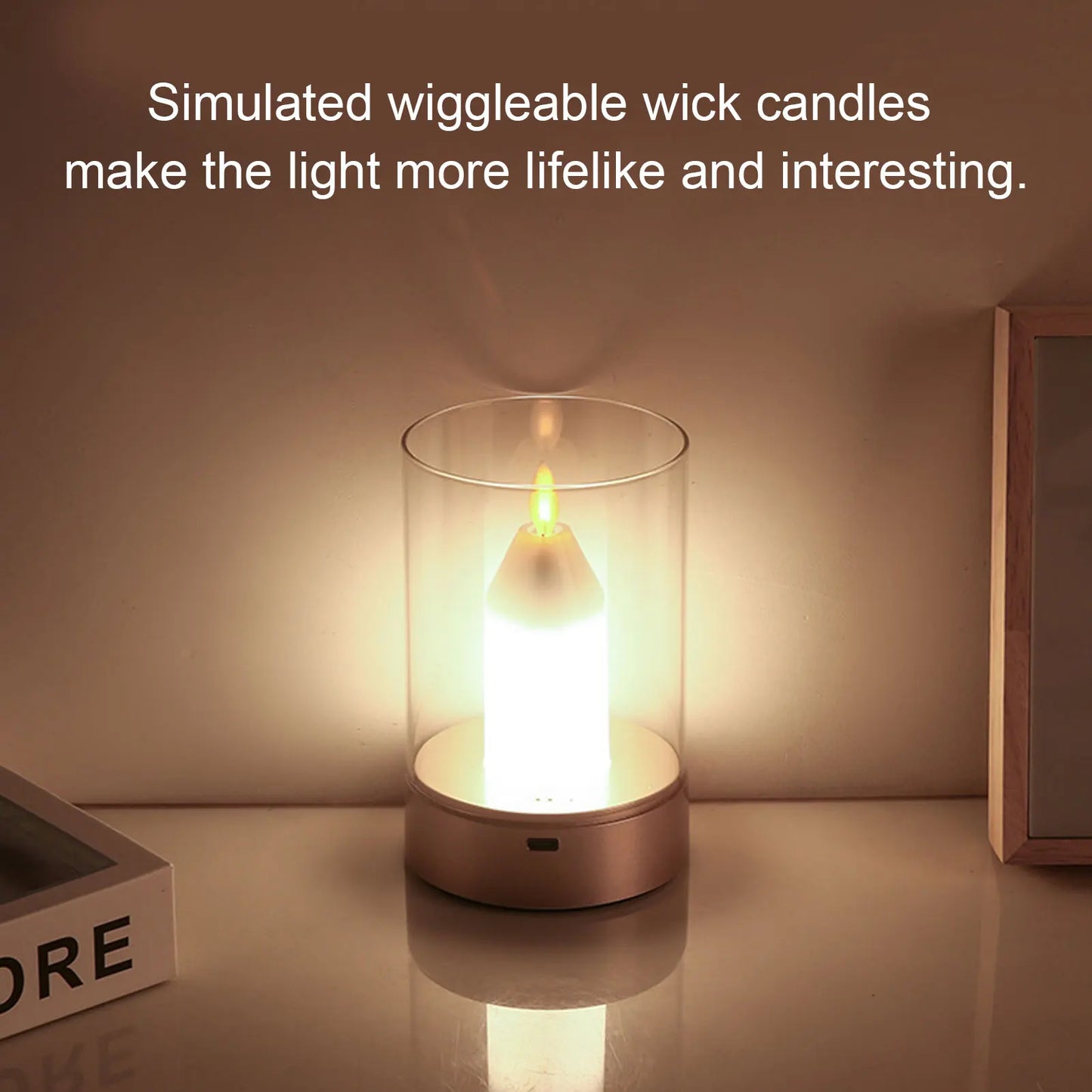 Soft Touch LED Candle Lamp with Dimmer