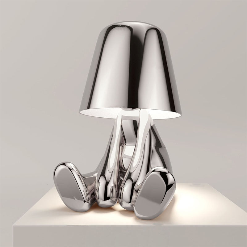 Compact Battery Powered Desk Lamp with Dimmable Touch Control