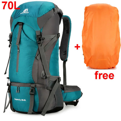 Waterproof Hiking Backpack 70L with Rain Cover - Fesara
