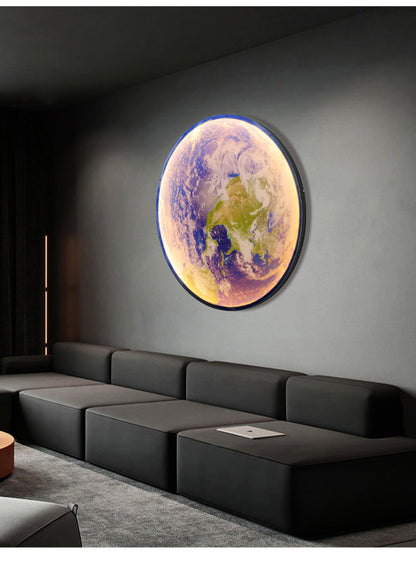 Glowing 3D LED Globe Ceiling Lamp