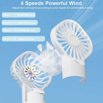 Compact Personal Misting Fan with USB Rechargeable Design