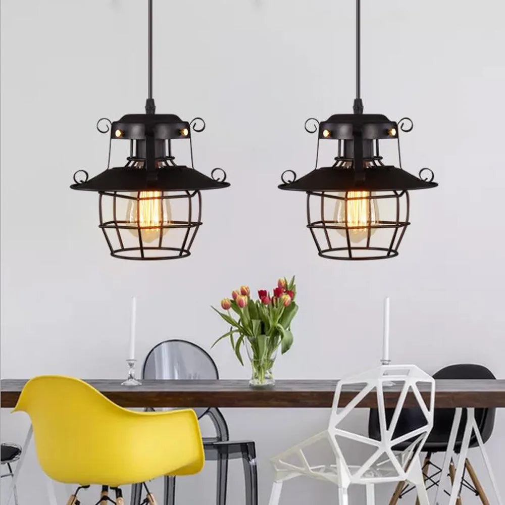 Vintage Metal Pendant Light Fixture