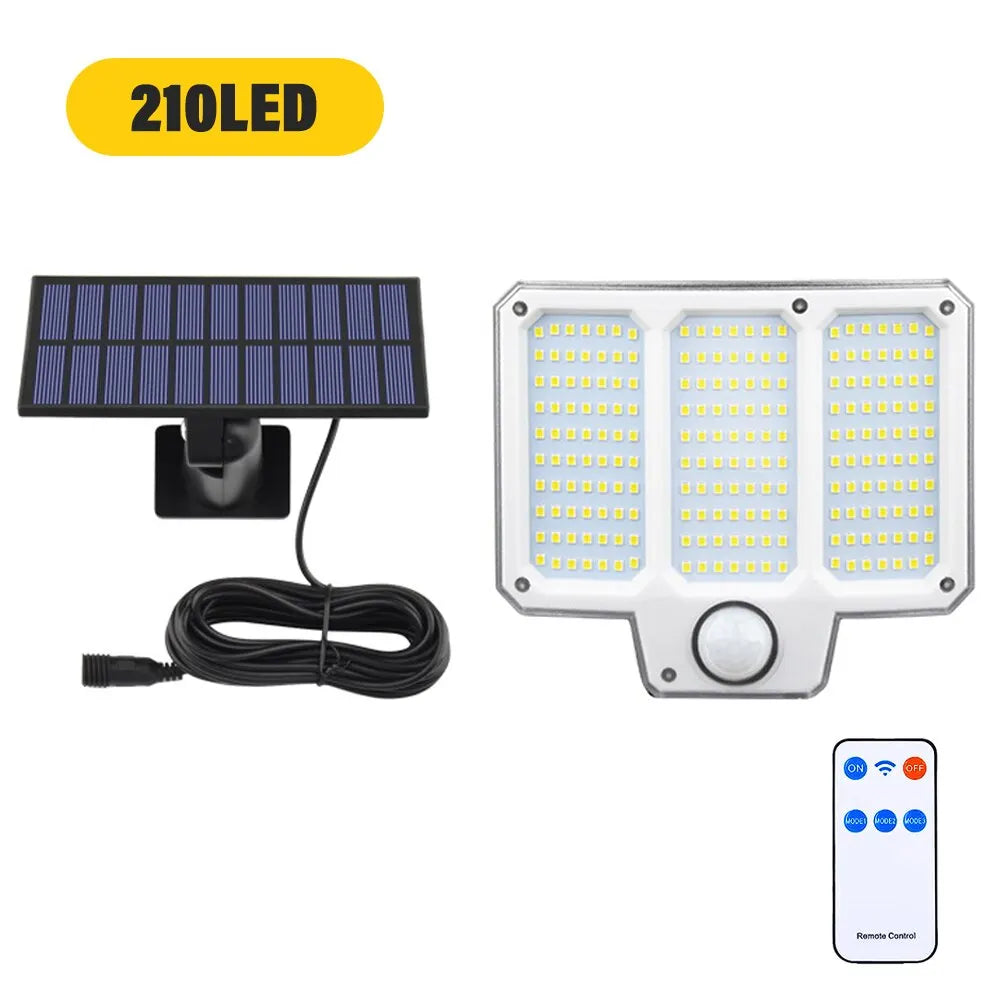 Bright Outdoor Solar Lamp with Motion Sensor - Fesara