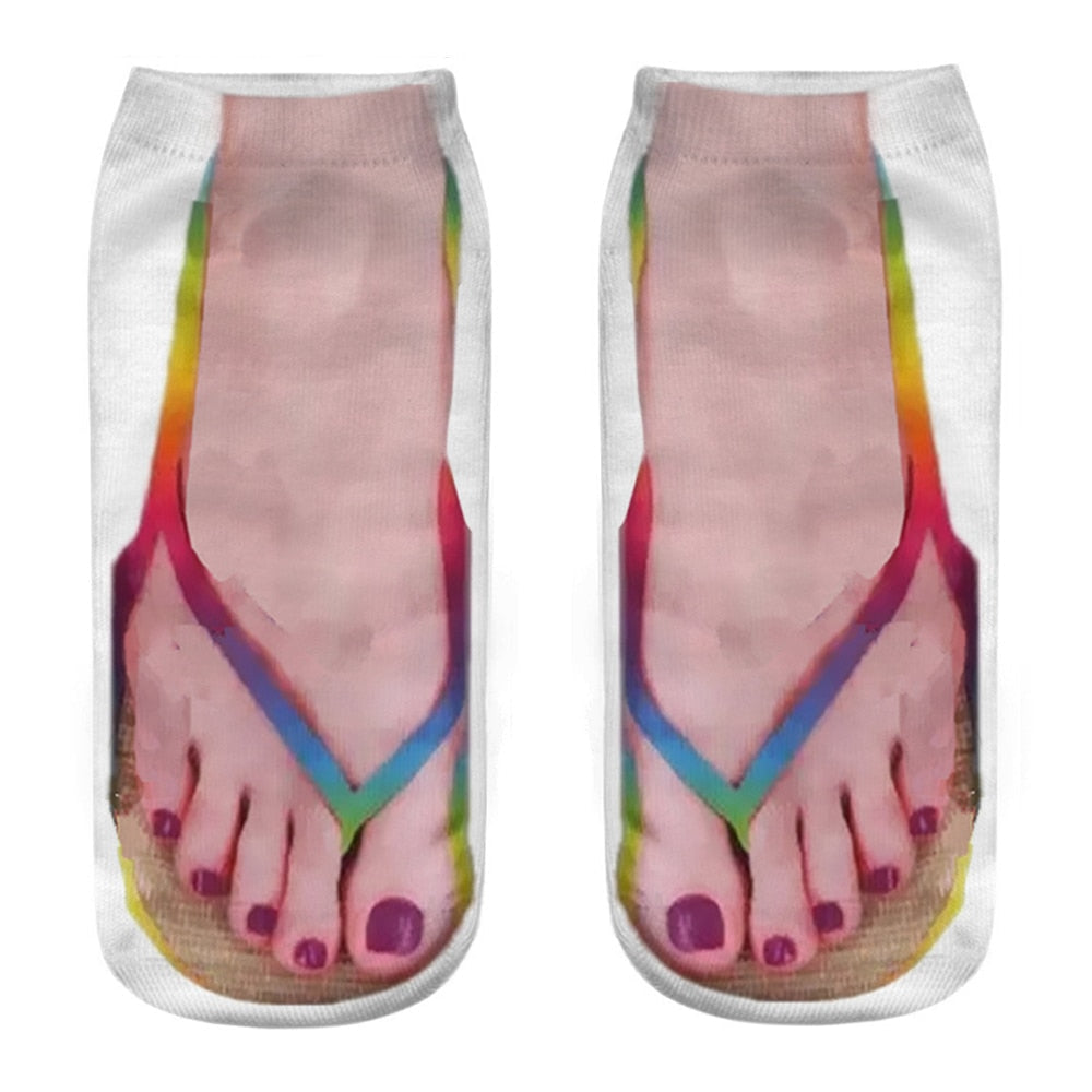 Quirky 3D Design Novelty Ankle Socks