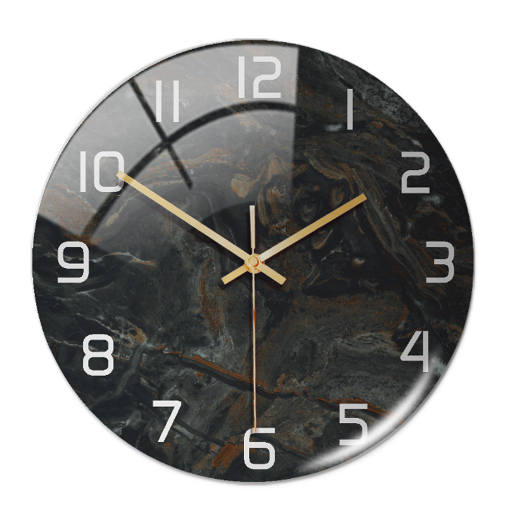 Elegant White Marble Silent Wall Clock