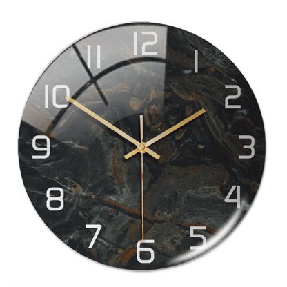 Elegant White Marble Silent Wall Clock