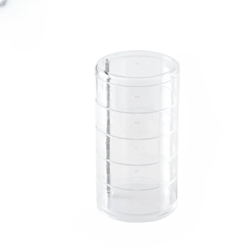 Clear 5 Tier Rotating Jewelry Cosmetic Box