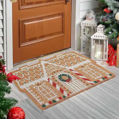 Fesara | Plush Holiday Welcome Mat Non Slip Rug