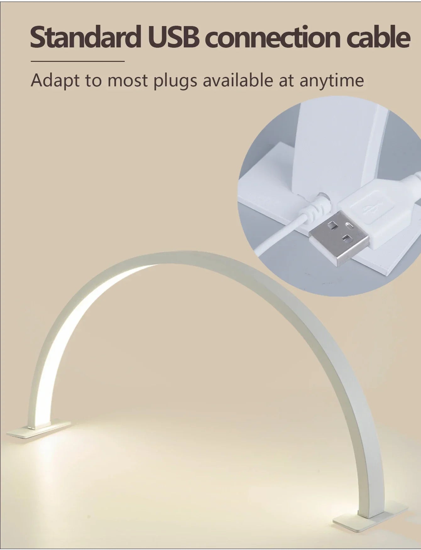Portable LED Nail Light with Half Moon Design