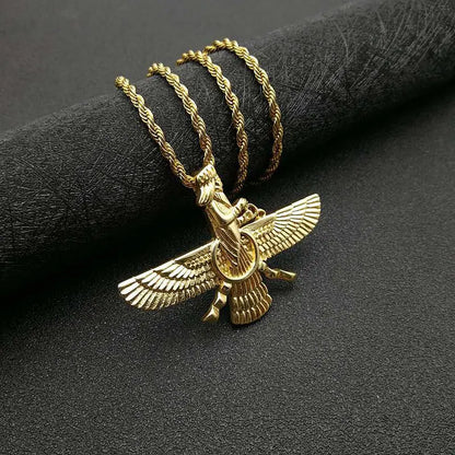 Religious Faravahar Symbol Pendant Necklace