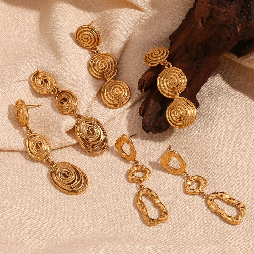 Stylish Drop Triple Tassel Earrings