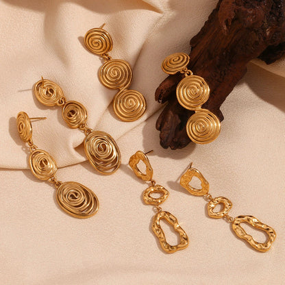 Stylish Drop Triple Tassel Earrings