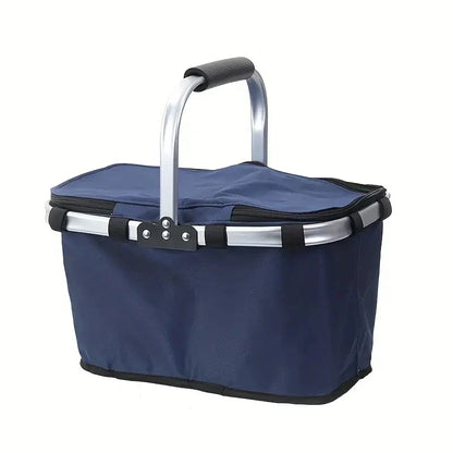 Portable Insulated Foldable Picnic Basket with Handle