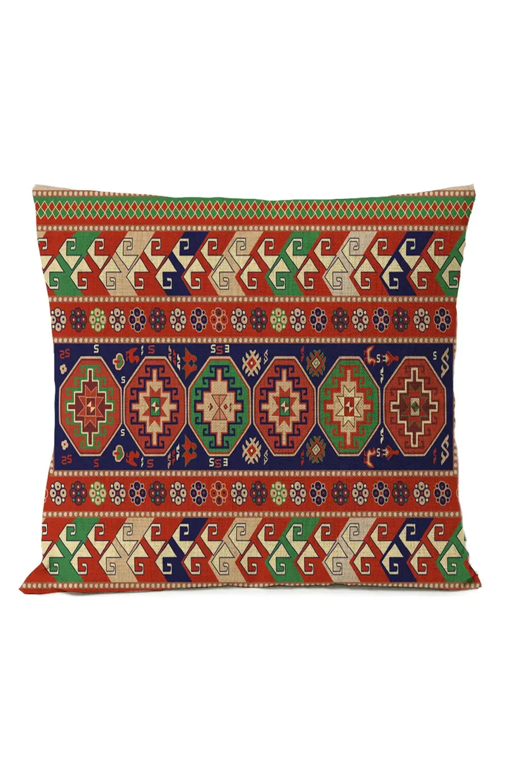Colorful Global Print Pillow Cover