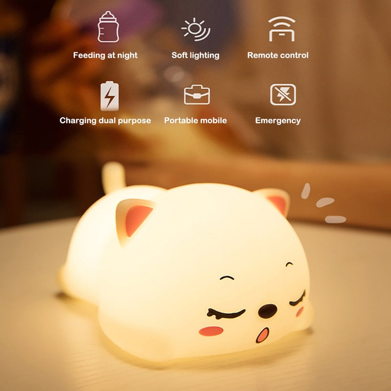 Mini Cute Kitty Night Light Lamp
