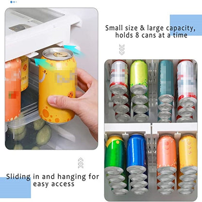 Fesara Adjustable Fridge Drink Shelf Organizer