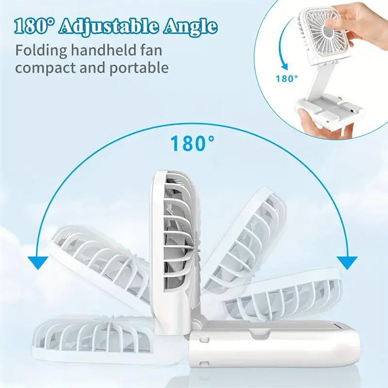 Portable Rechargeable 4-Speed Mini Desk Fan