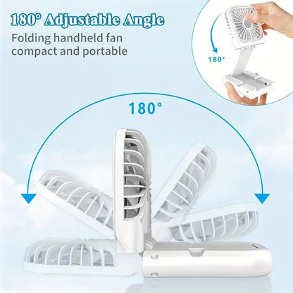 Portable Rechargeable 4-Speed Mini Desk Fan