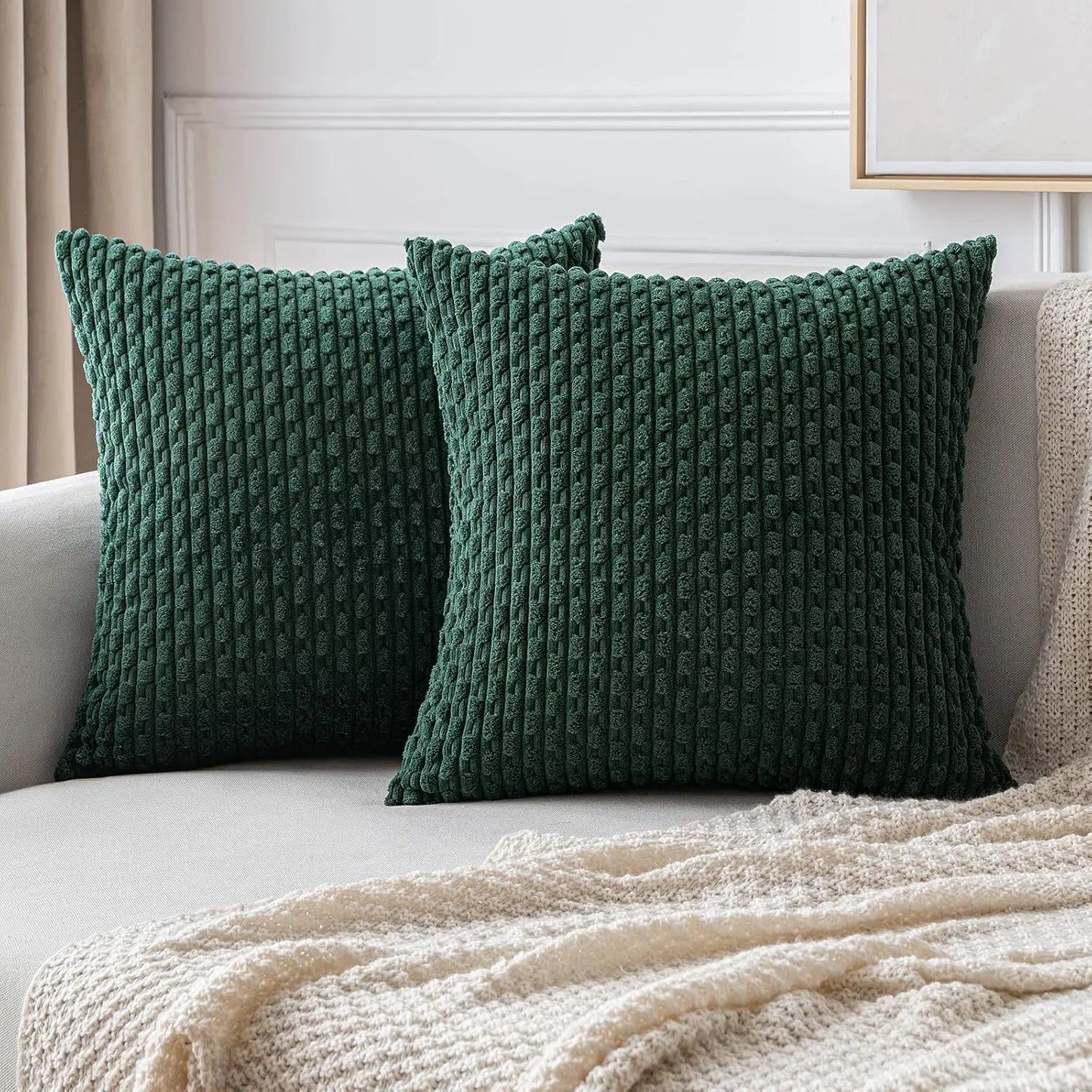 Cozy Striped Velvet Cushion Pillow for Home Decor