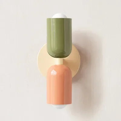Simple Cream LED Double Wall Light For Home Decor