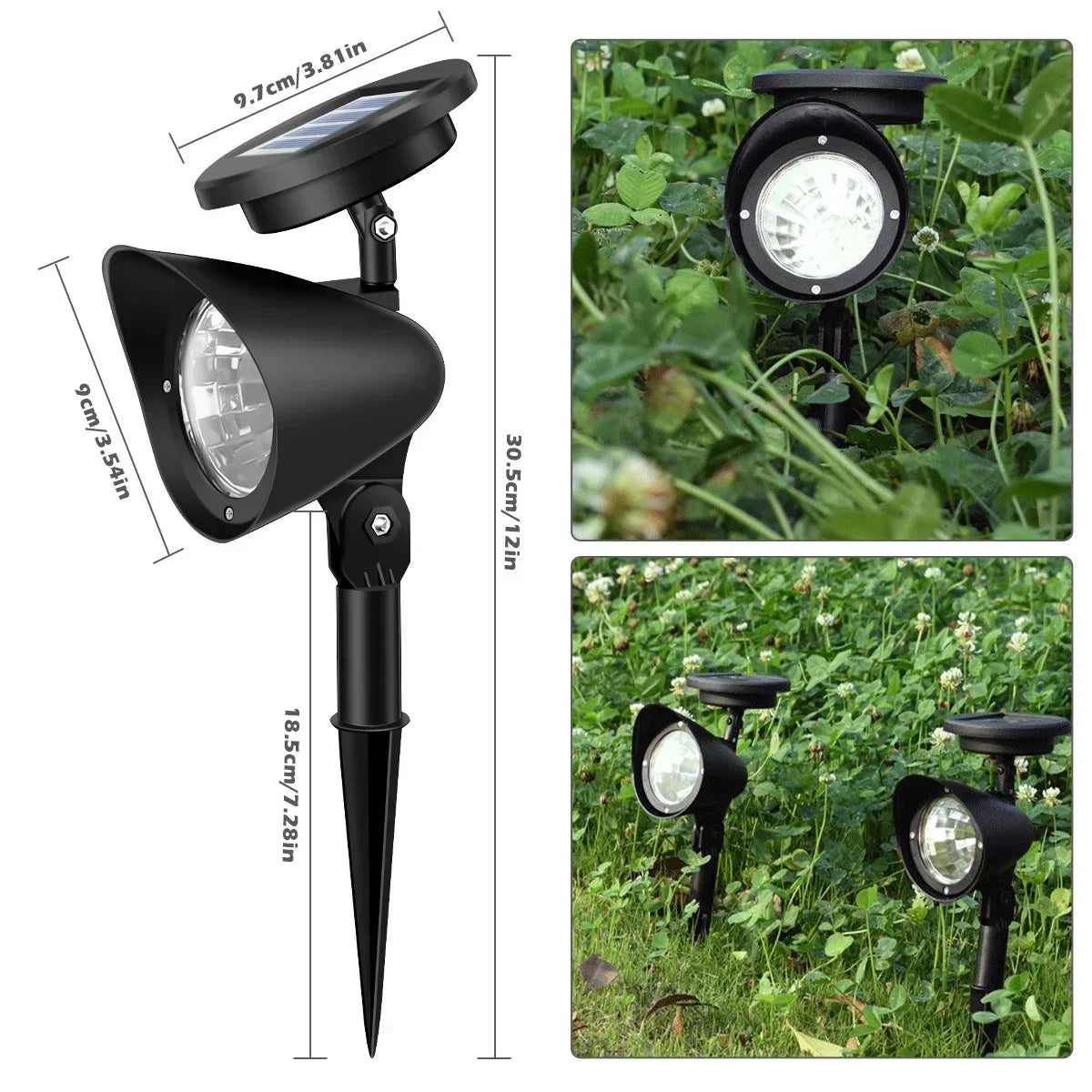 Outdoor Solar LED Spotlight for Garden Path Lighting
