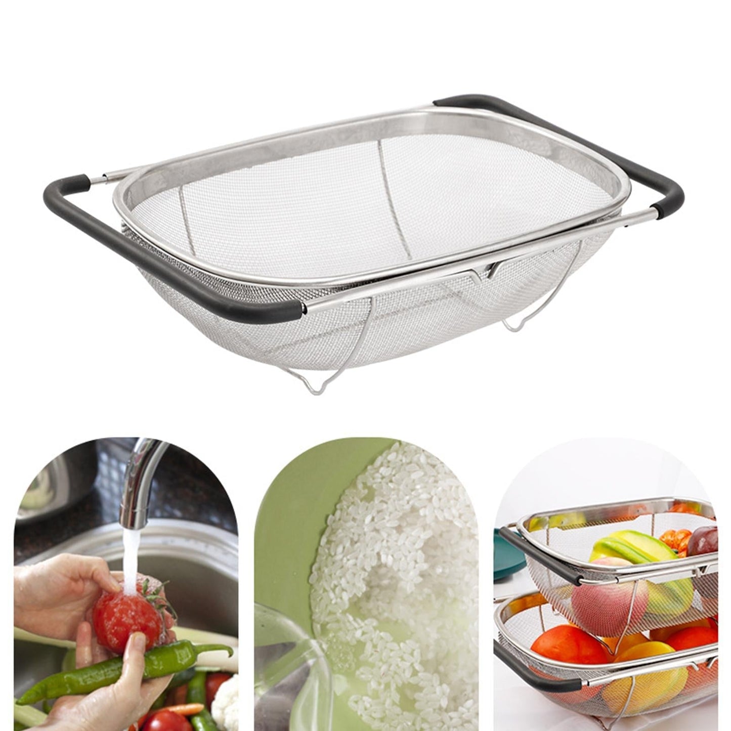 Space Saving Adjustable Dish Drying Rack