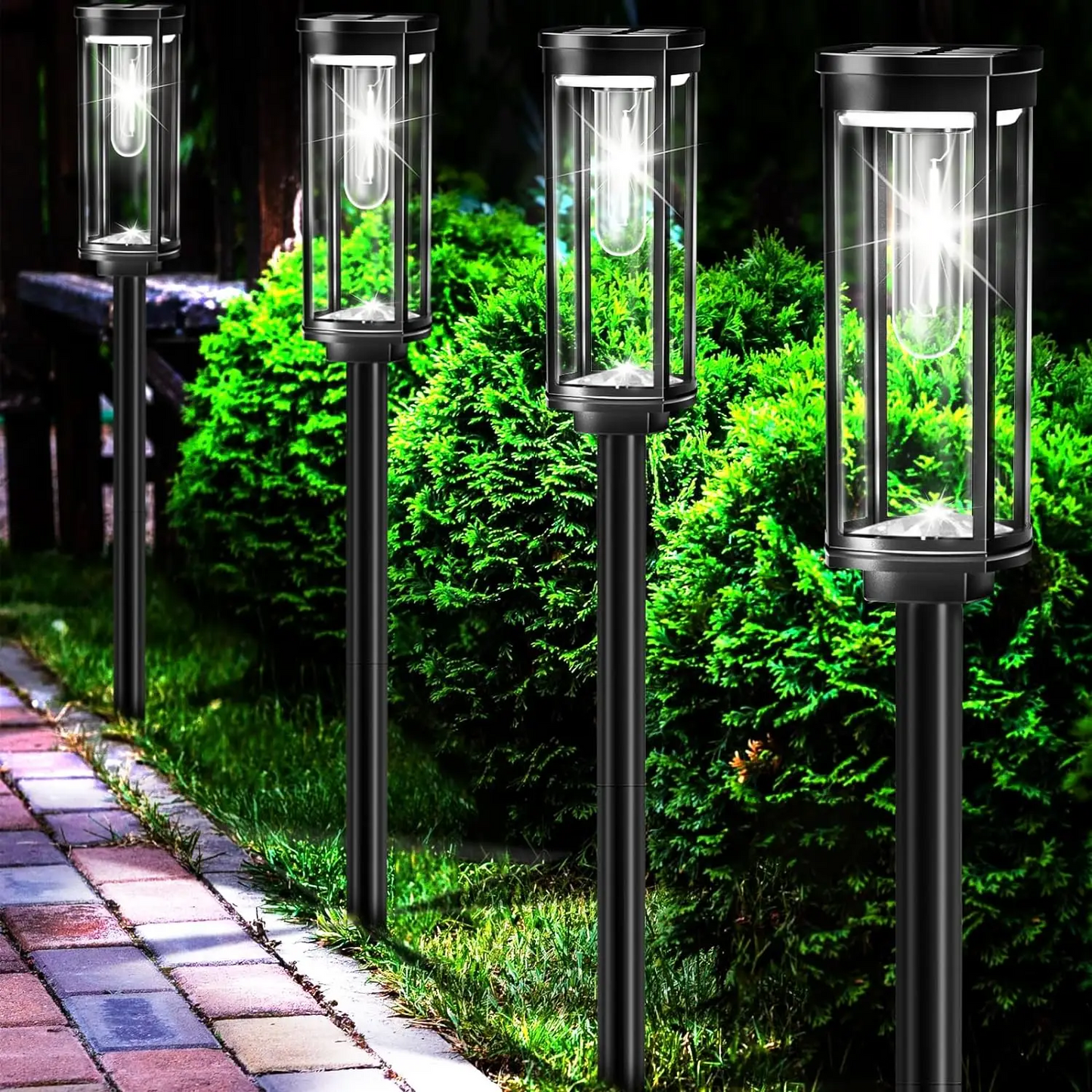 Outdoor Solar Powered Rectangle Lamp