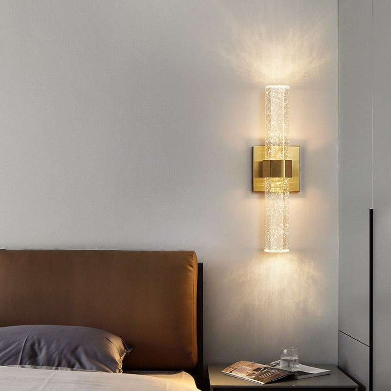 Sparkling Crystal Glass Wall Lamp