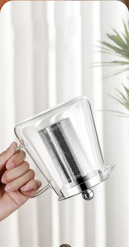 Large Heatproof Glass Teapot with Stainless Steel Infuser