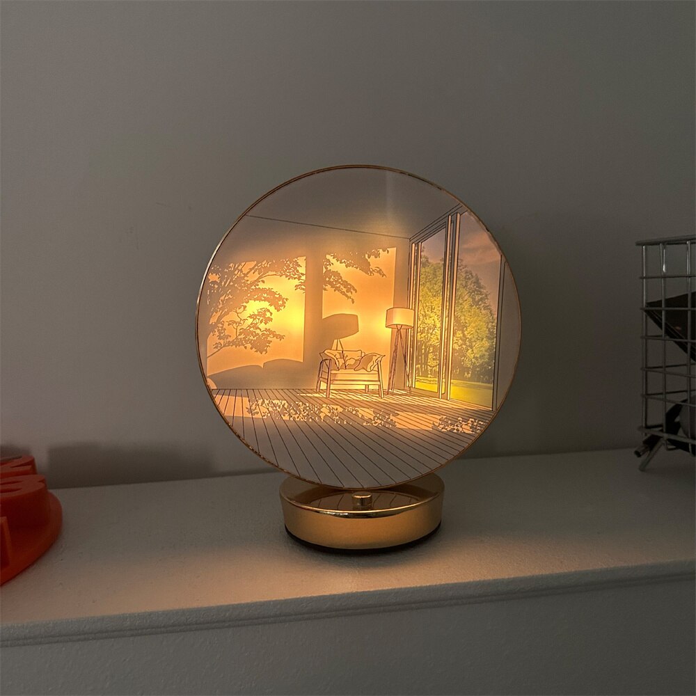 Unique Hand Painted Globe Table Lamp