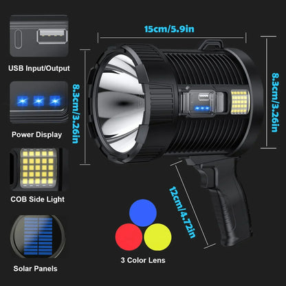 Bright Solar Powered 900K Lumen Spotlight Lantern - Fesara