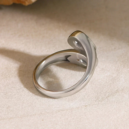 Elegant Drop Diamond Wrap Ring