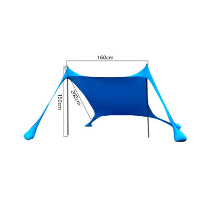 Large Family Beach Sun Shelter with UPF 50+ Protection