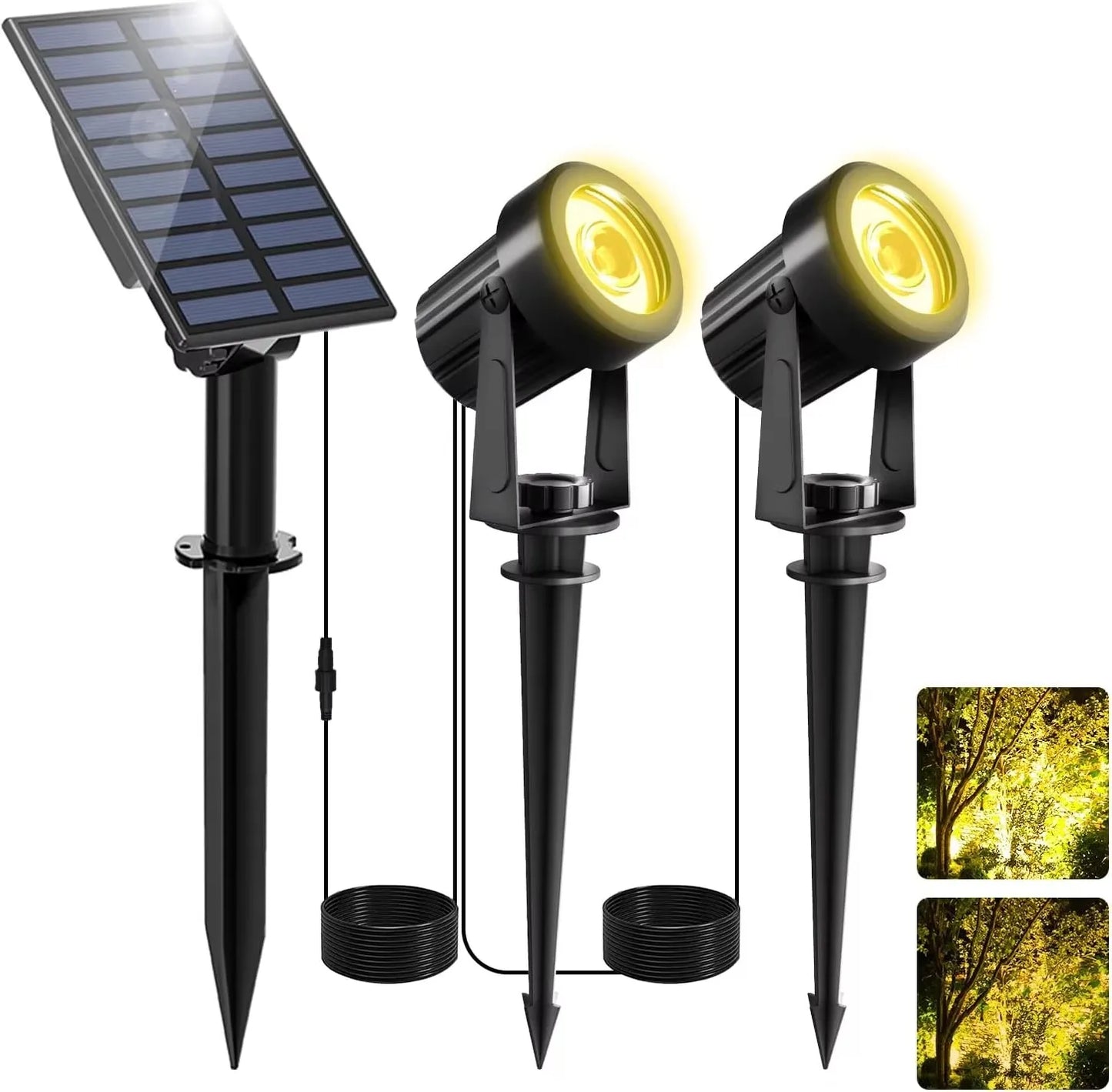Solar Powered Garden Spot Light Warm White & Daylight - Fesara