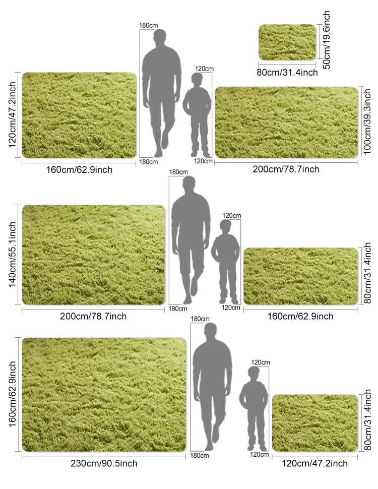 Plush Anti-Slip Rug with Thick Memory Foam Padding