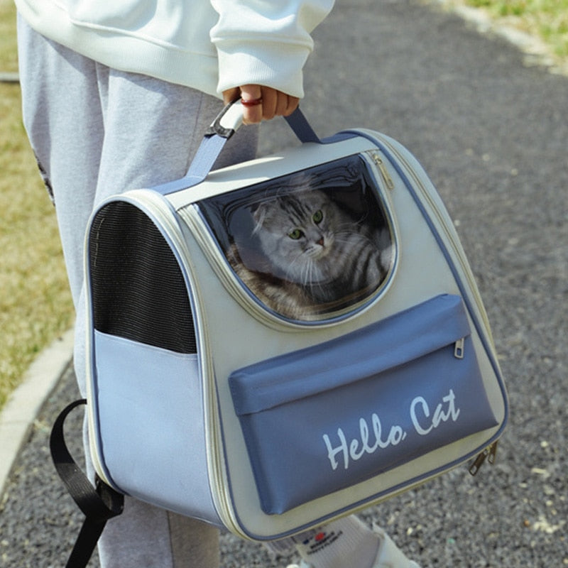 Ventilated Clear Cat Travel Carrier Bag