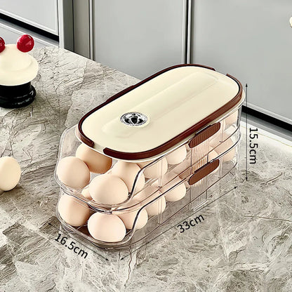 Clear Stackable Refrigerator Egg Tray Storage