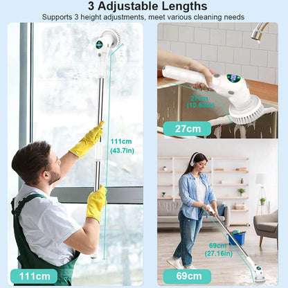 Powerful 8-in-1 Cordless Cleaning Brush Set