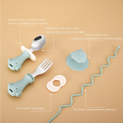 Safe Baby Feeding Spoon Fork Set
