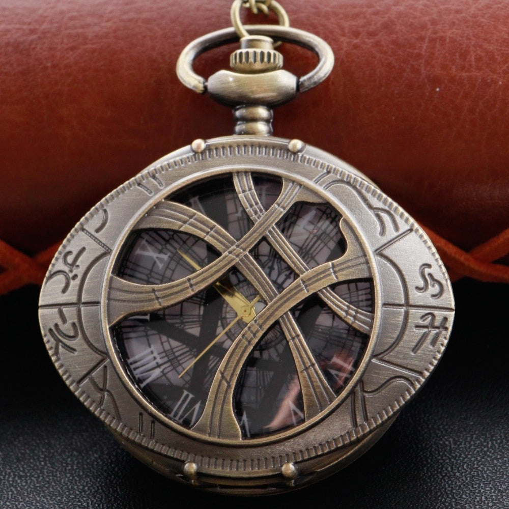 Vintage Inspired Steampunk Pocket Watch Pendant Necklace - Fesara