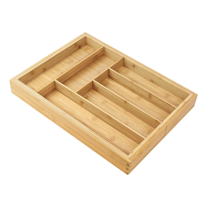 Eco Friendly Bamboo Cutlery Tray Organizer