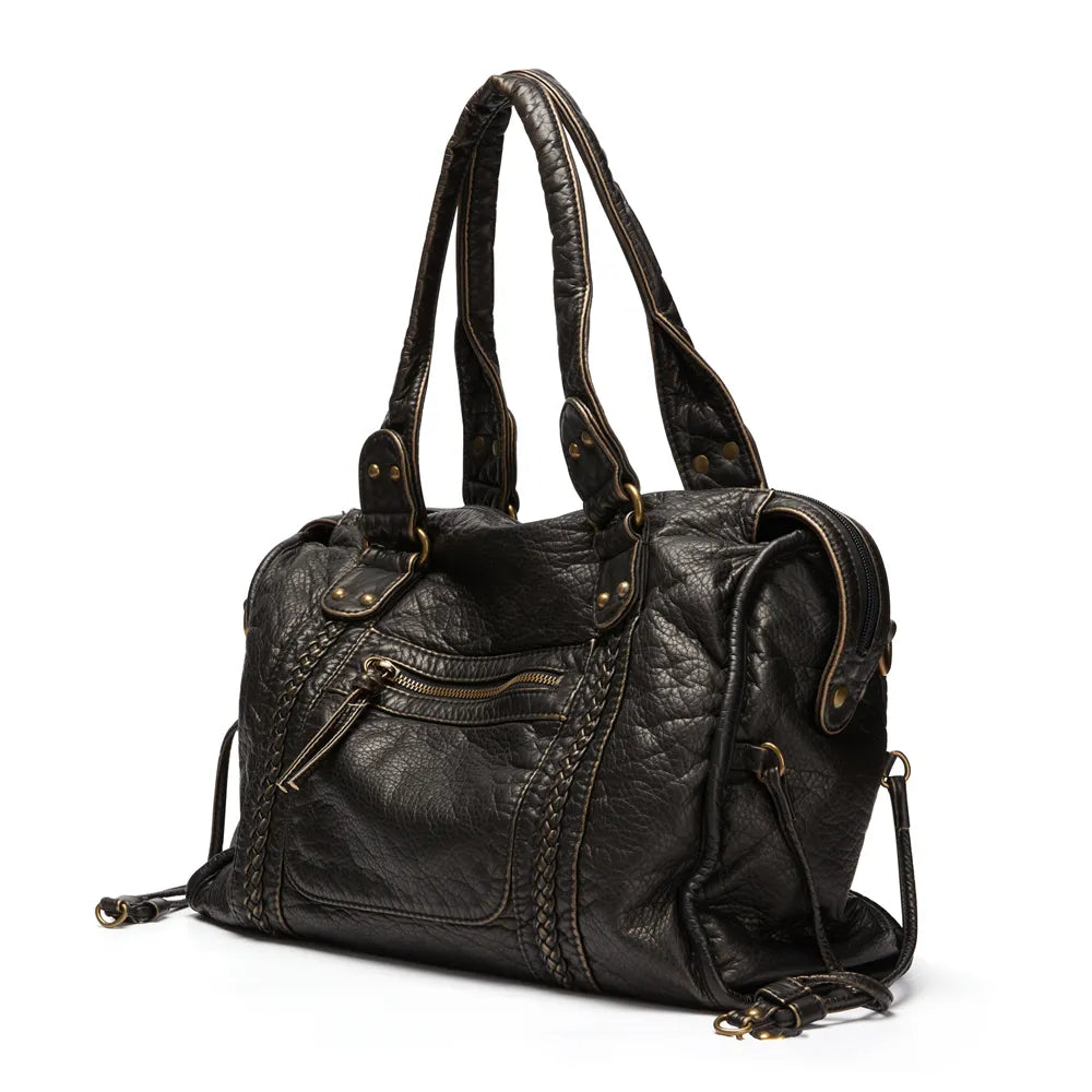 Classic Brown Vintage Crossbody Bag - Fesara