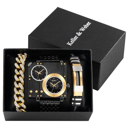 Classy Quartz Square Watch Box Set