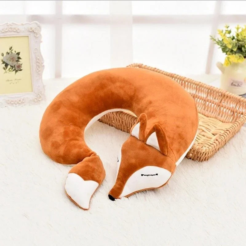 Comfy Fox Travel Pillow for Kids and Adults