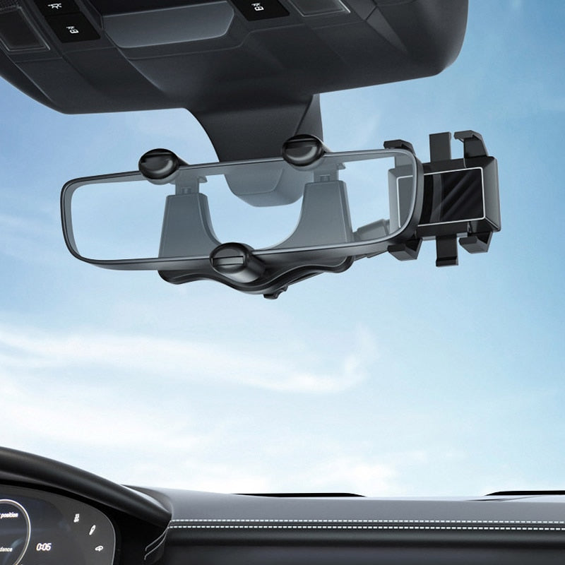 Adjustable Car Phone Mount Rear View Mirror Holder